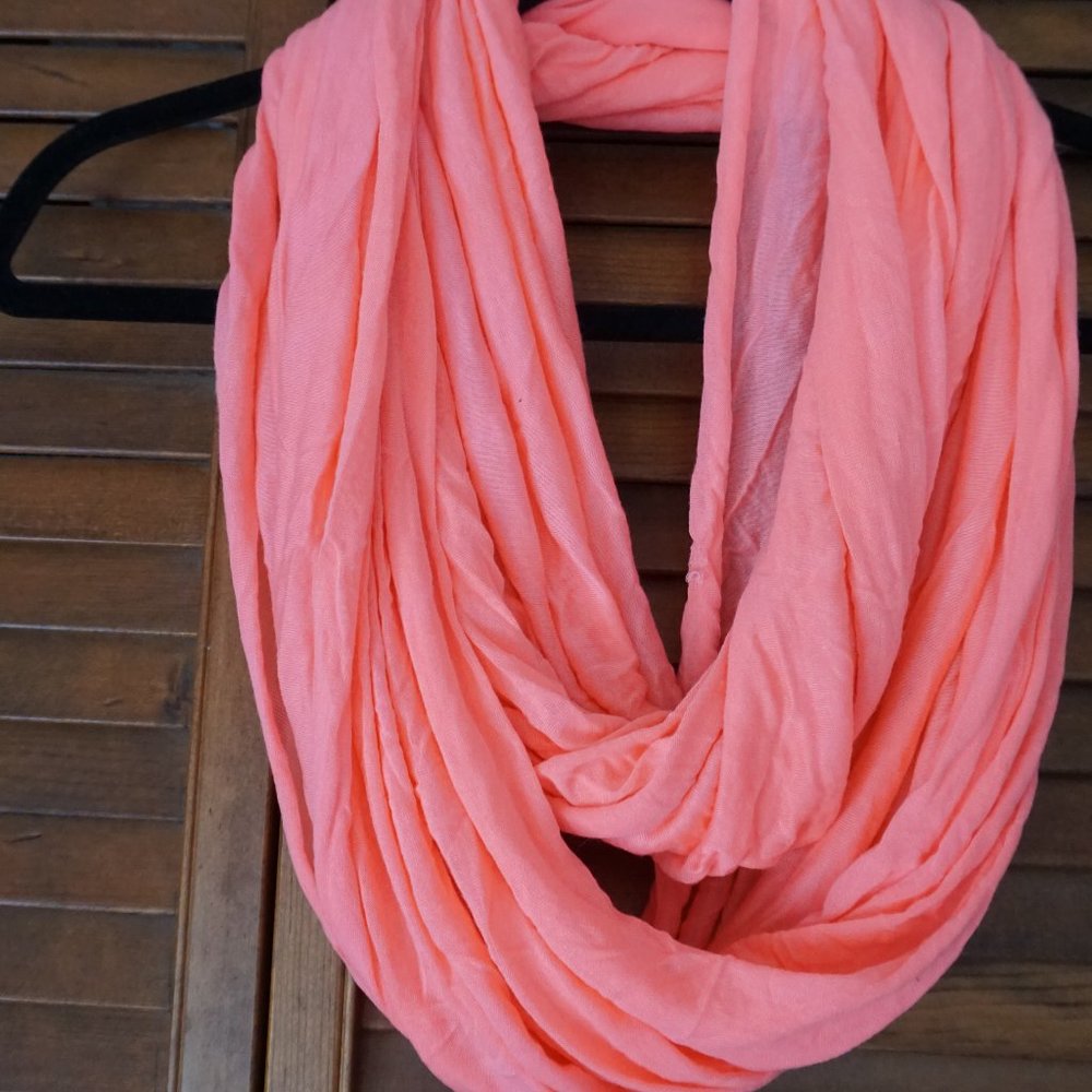 Womens Coral Infinity Scarf